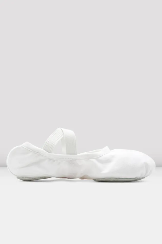 Children Ballet Bloch Performa Stretch Canvas Ballet Shoes White