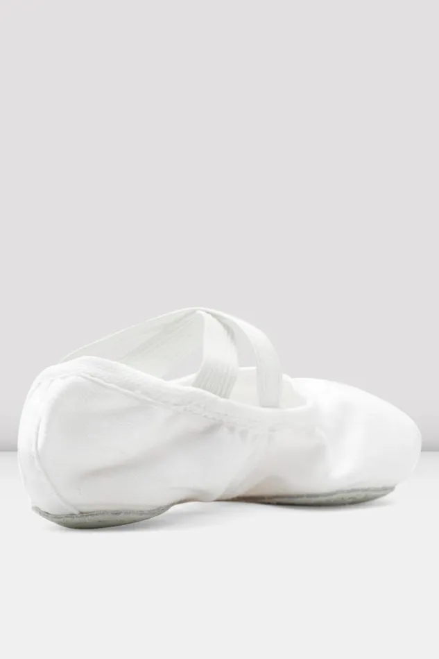 Children Ballet Bloch Performa Stretch Canvas Ballet Shoes White
