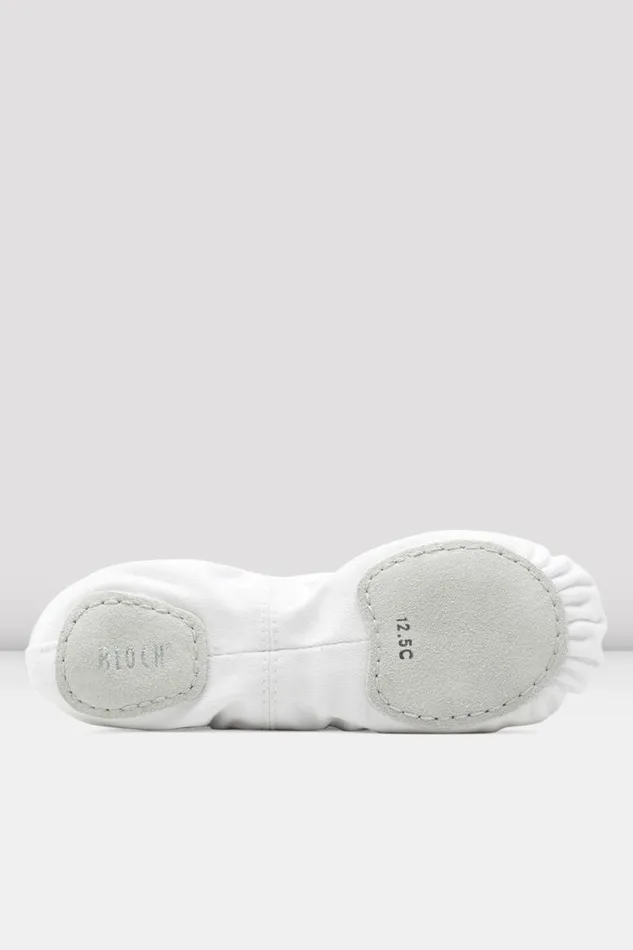 Children Ballet Bloch Performa Stretch Canvas Ballet Shoes White