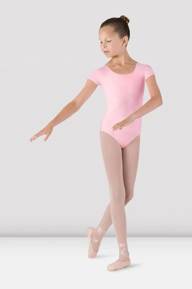 Children Basics Bloch Girls Dujour Cap Sleeve Leotard Candy Pink