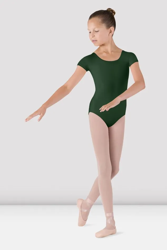 Children Basics Bloch Girls Dujour Cap Sleeve Leotard Green