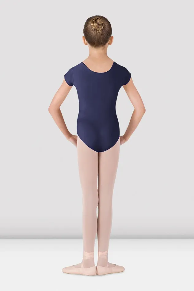 Children Basics Bloch Girls Dujour Cap Sleeve Leotard Navy