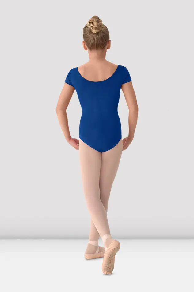 Children Basics Bloch Girls Mirella Classic Short Sleeve Leotard Royal Blue