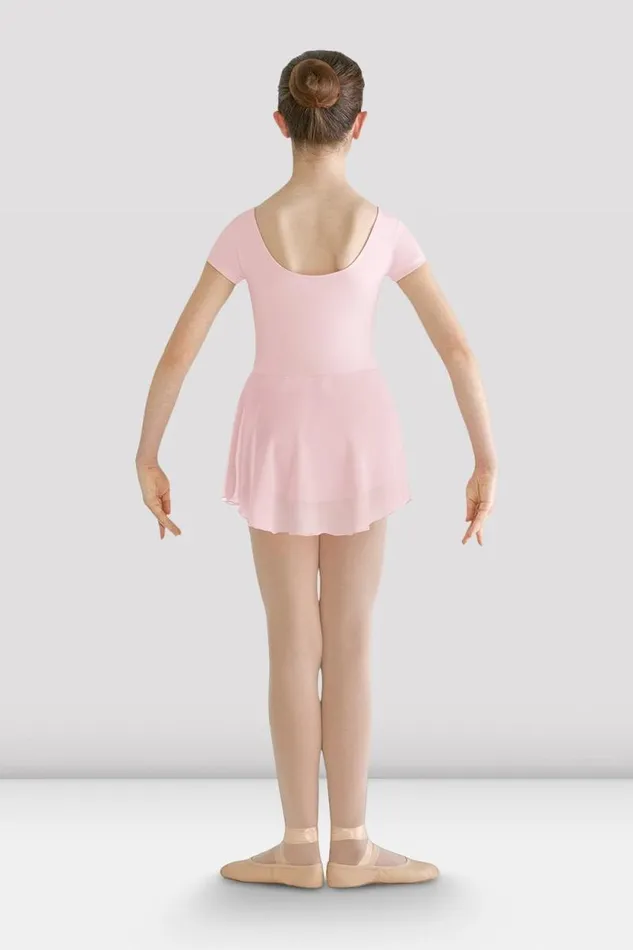 Children Basics Bloch Girls Prisha Short Sleeve Skirted Leotard Light Pink
