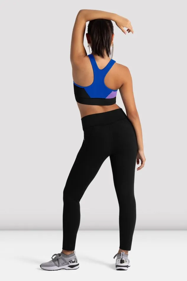 Children Crop Tops Bloch Girls Freestyle Racerback Crop Blue