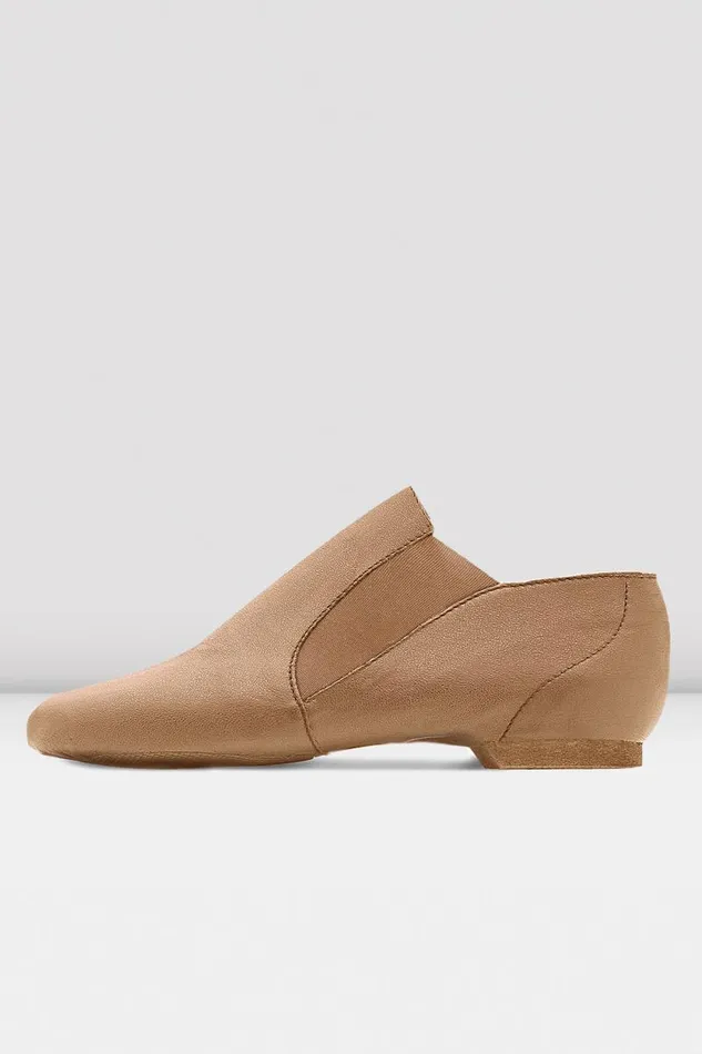 Children Jazz Bloch Dance Now Split Sole Leather Jazz Booties Tan