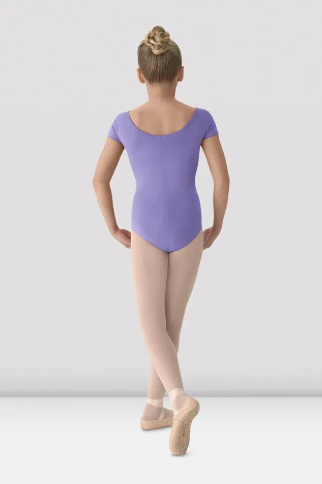 Children Leotards Bloch Girls Mirella Classic Short Sleeve Leotard Purple