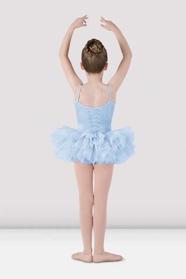 Children Leotards Bloch Girls Mirella Lace Up Back Tutu Dress Blue
