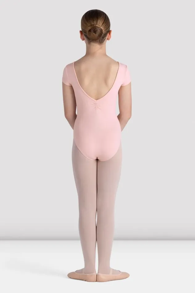 Children Leotards Bloch Girls Piper Cap Sleeve Leotard Pink