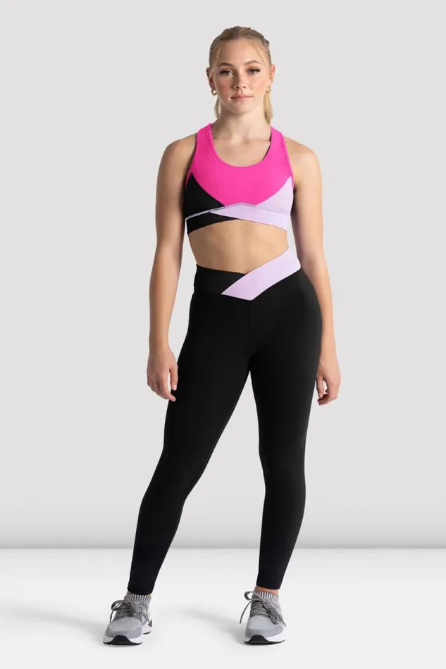 Children Pants and Leggings Bloch Girls Freestyle Wrap Legging Pink