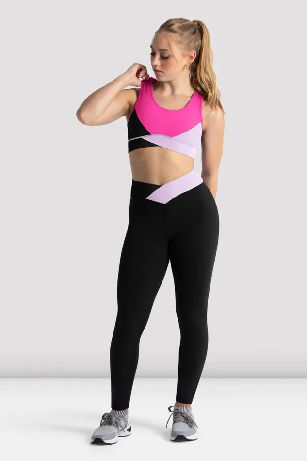 Children Pants and Leggings Bloch Girls Freestyle Wrap Legging Pink