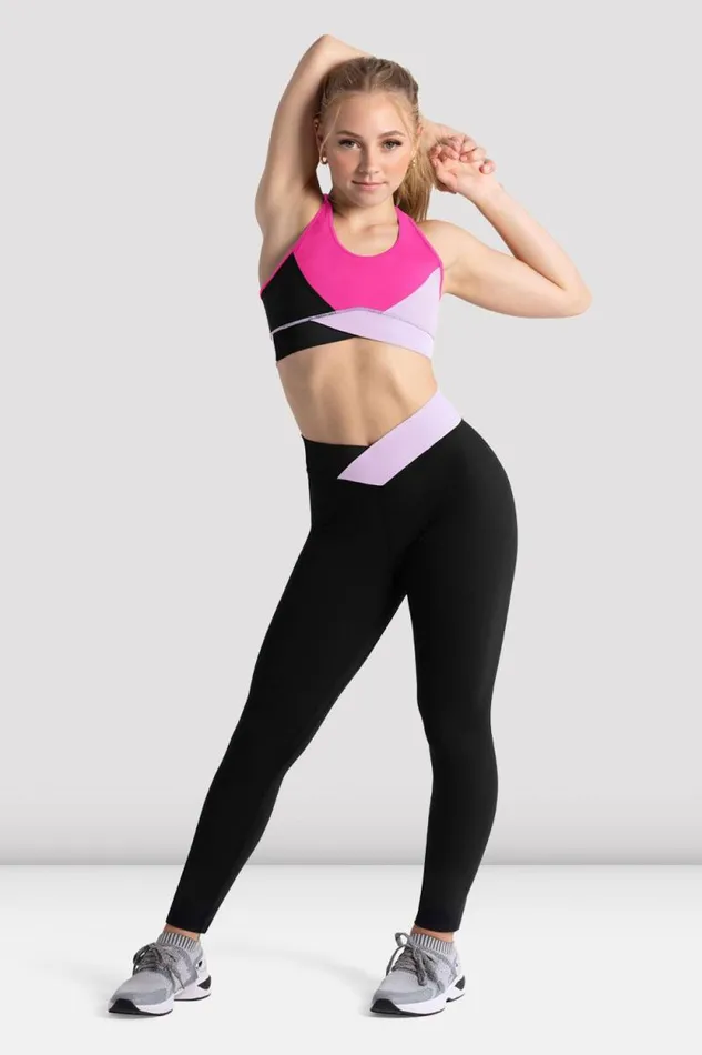 Children Pants and Leggings Bloch Girls Freestyle Wrap Legging Pink