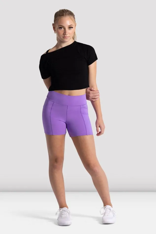 Children Tops Bloch Girls Freestyle Dynamic Crop Top Black