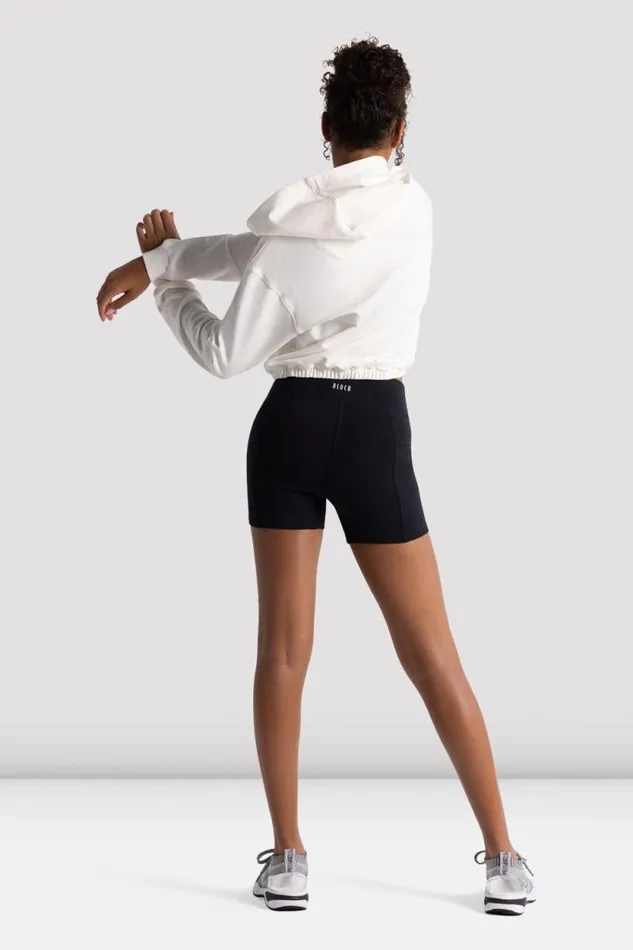 Children Tops Bloch Girls Freestyle Rhythm Cropped Hoodie White