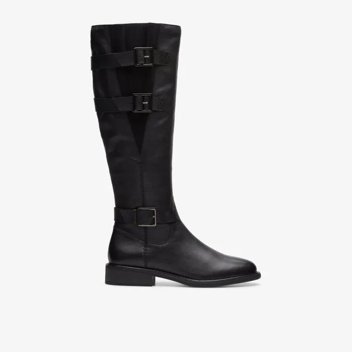 Clarks Boots and Booties Cologne Up Black Leather 8211 Women