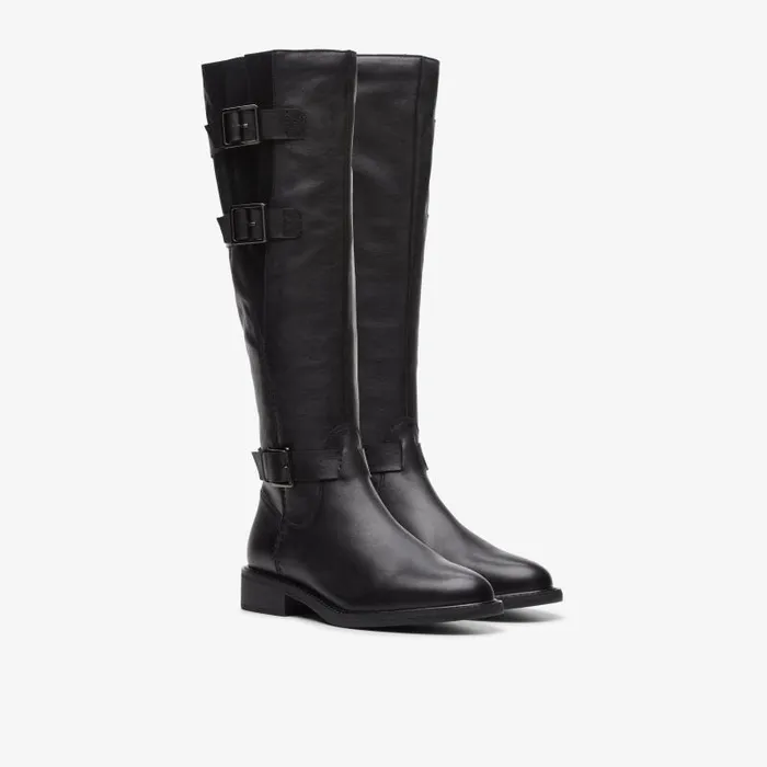 Clarks Boots and Booties Cologne Up Black Leather 8211 Women