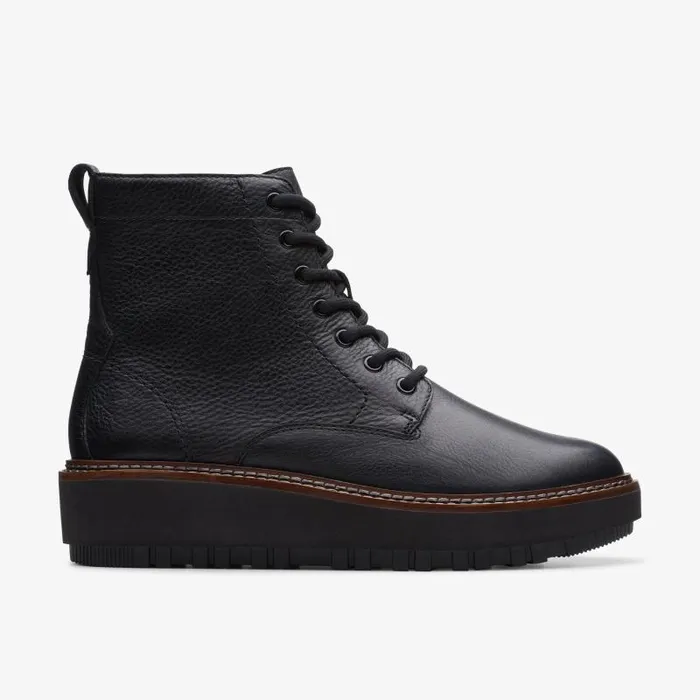 Clarks Boots and Booties Orianna Lace Black Leather 8211 Women