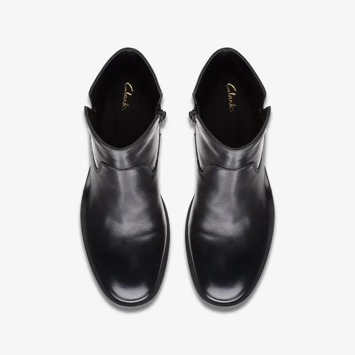 Clarks Boots and Booties Valvestino Lo Black Leather 8211 Women
