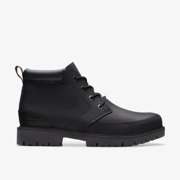 Clarks Boots Rossdale Mid Black Leather 8211 Men