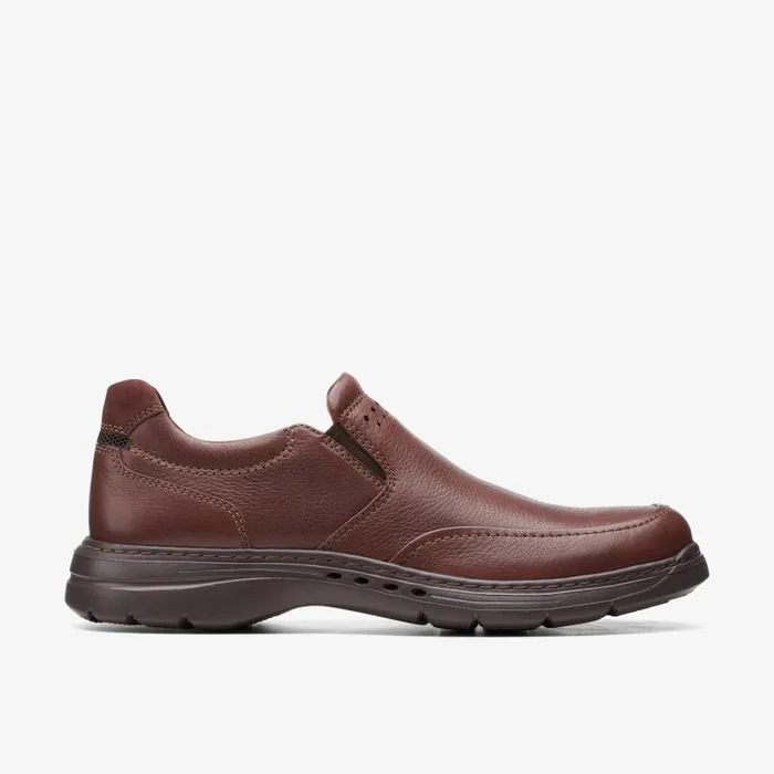 Clarks Casual Dress Shoes Un Brawley Step Mahogany Leather 8211 Men
