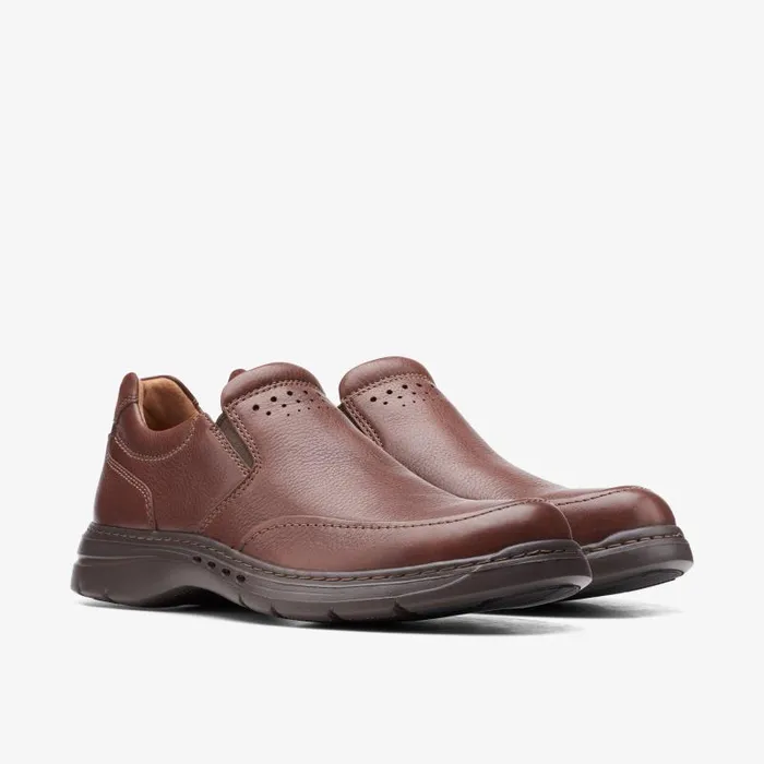 Clarks Casual Dress Shoes Un Brawley Step Mahogany Leather 8211 Men