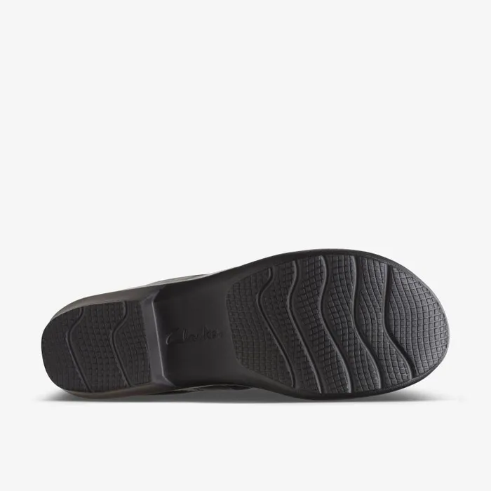 Clarks Clogs and Mules Angie Mist Black Leather 8211 Women