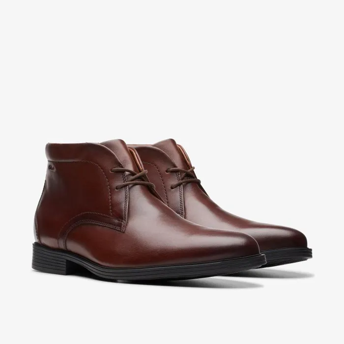 Clarks Dress Shoes Whiddon Mid Mahogany Leather 8211 Men