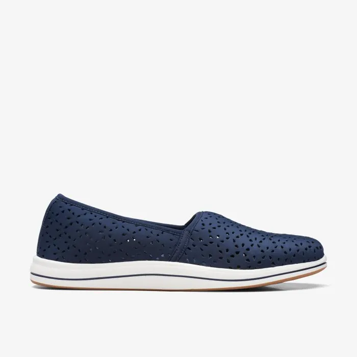 Clarks Flats Breeze Emily Navy 8211 Women