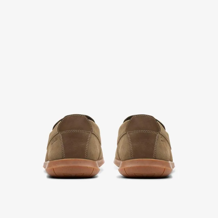 Clarks Loafers and Slip Ons Flexway Step Olive Suede 8211 Men