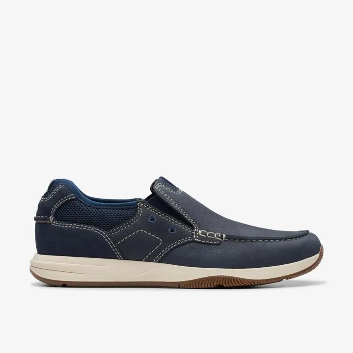 Clarks Loafers and Slip Ons Sailview Step Navy Nubuck 8211 Men