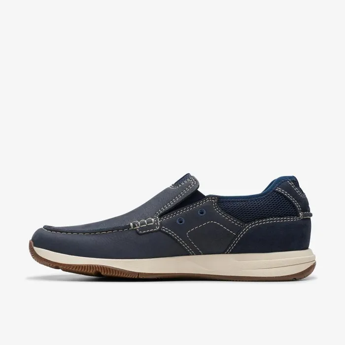 Clarks Loafers and Slip Ons Sailview Step Navy Nubuck 8211 Men
