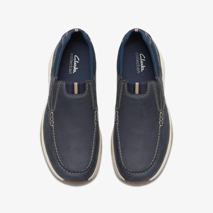 Clarks Loafers and Slip Ons Sailview Step Navy Nubuck 8211 Men