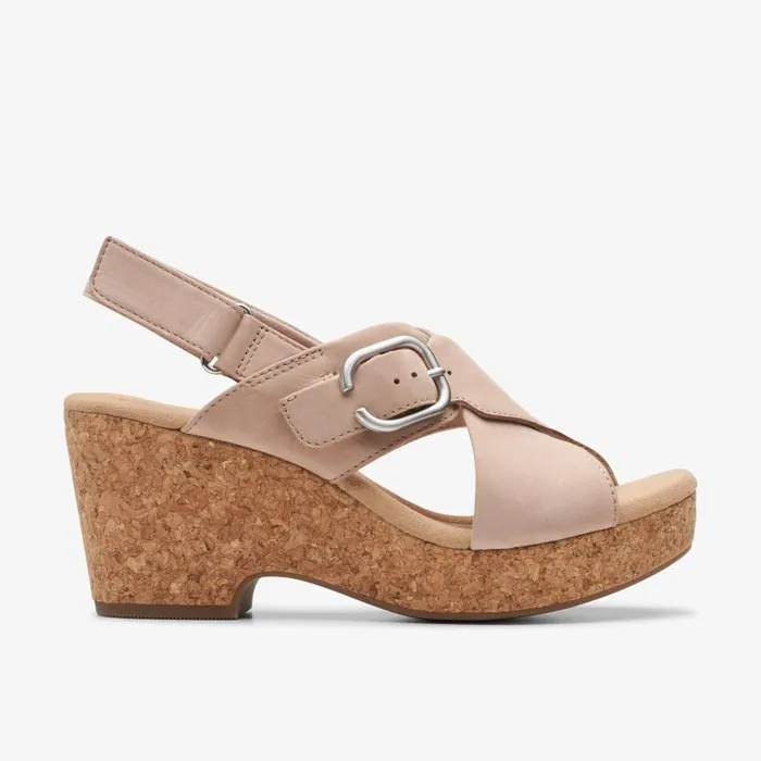 Clarks Sandals and Flip Flops Giselle Dove Sand Nubuck 8211 Women