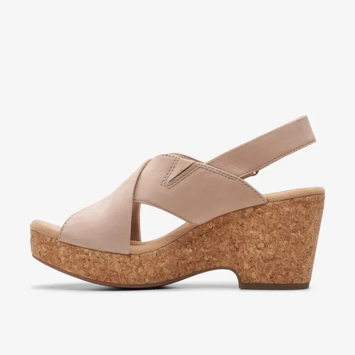 Clarks Sandals and Flip Flops Giselle Dove Sand Nubuck 8211 Women