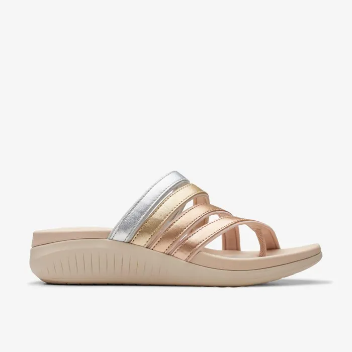 Clarks Sandals and Flip Flops Glide Hi Iris Metallic Multicolour 8211 Women