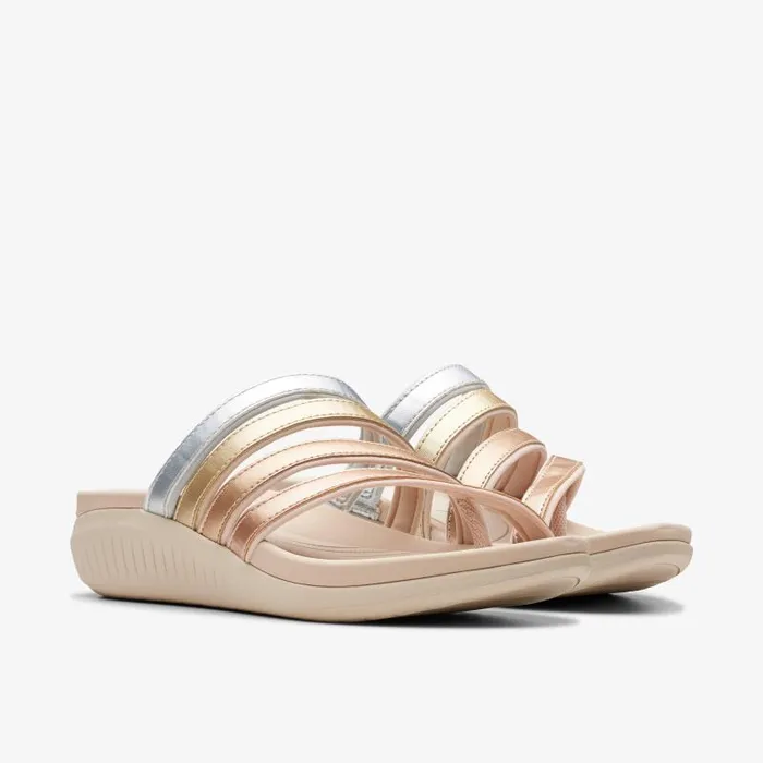 Clarks Sandals and Flip Flops Glide Hi Iris Metallic Multicolour 8211 Women