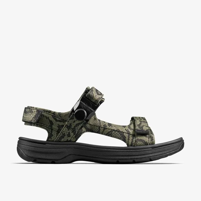 Clarks Sandals and Flip Flops Martine Rose Mens Sandal 2 Green Textile 8211 Men