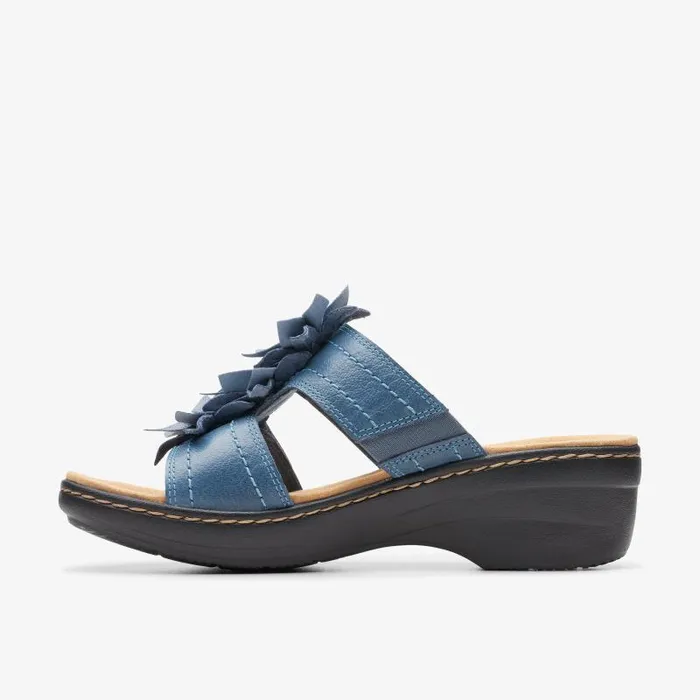 Clarks Sandals and Flip Flops Merliah Raelyn Blue Leather 8211 Women