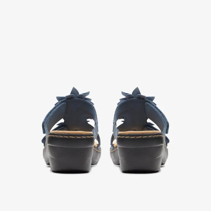 Clarks Sandals and Flip Flops Merliah Raelyn Blue Leather 8211 Women