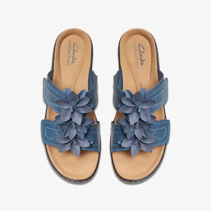 Clarks Sandals and Flip Flops Merliah Raelyn Blue Leather 8211 Women