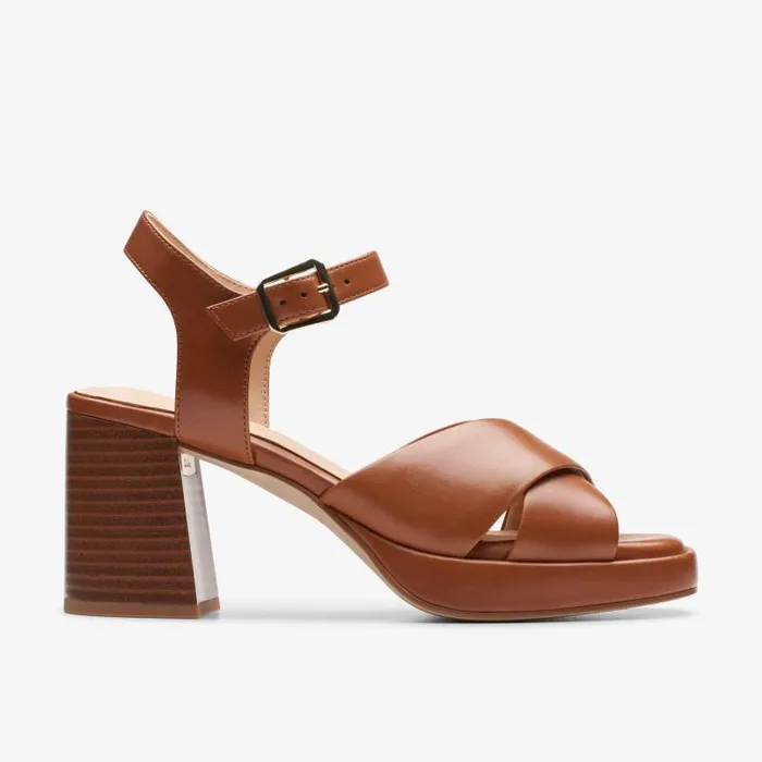 Clarks Sandals and Flip Flops Ritzy 75 Rae Tan Leather 8211 Women