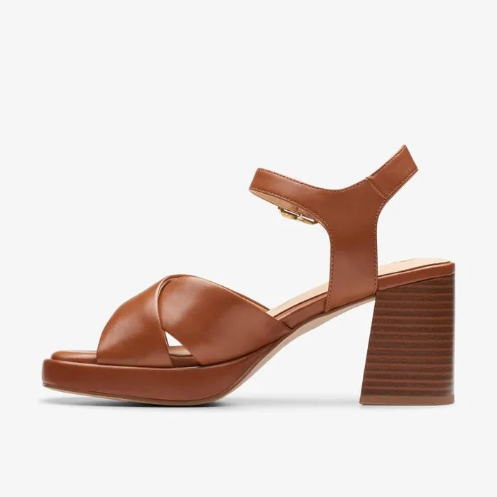 Clarks Sandals and Flip Flops Ritzy 75 Rae Tan Leather 8211 Women