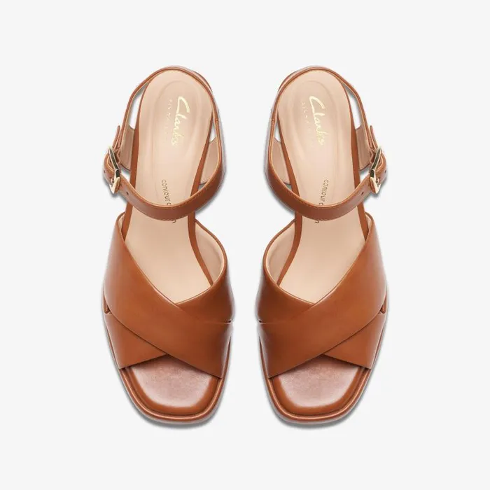 Clarks Sandals and Flip Flops Ritzy 75 Rae Tan Leather 8211 Women