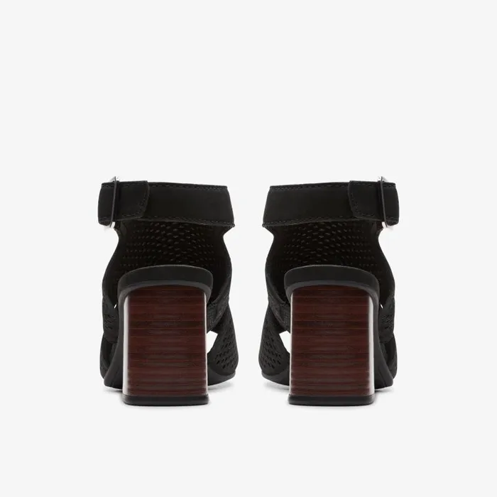 Clarks Sandals and Flip Flops Siara 65 Flow Black Nubuck 8211 Women