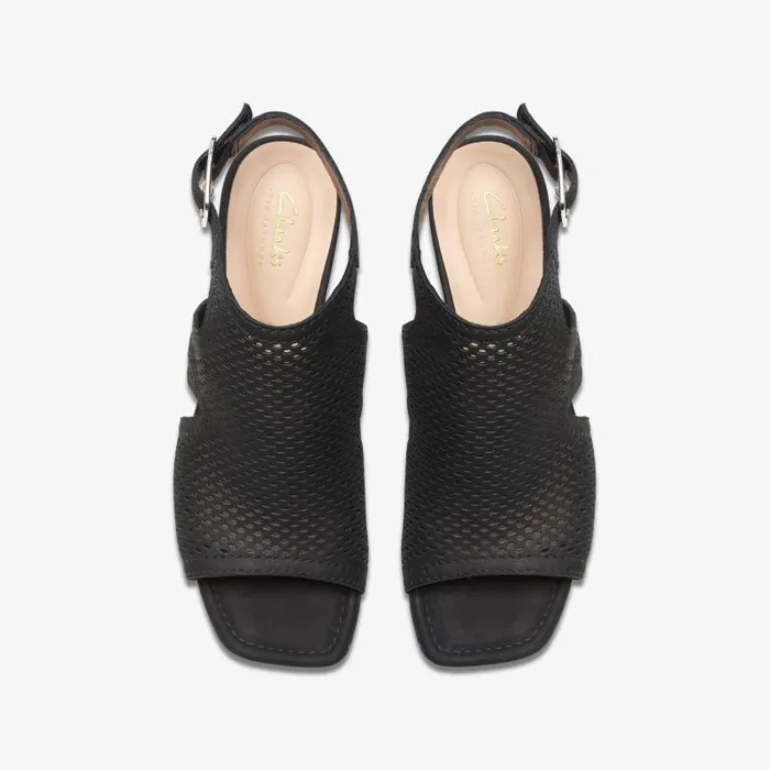 Clarks Sandals and Flip Flops Siara 65 Flow Black Nubuck 8211 Women