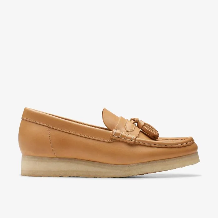 Clarks SlipOns Wallabee Loafer Mid Tan Leather 8211 Women