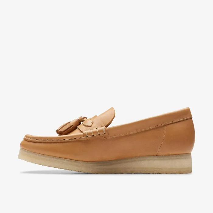 Clarks SlipOns Wallabee Loafer Mid Tan Leather 8211 Women