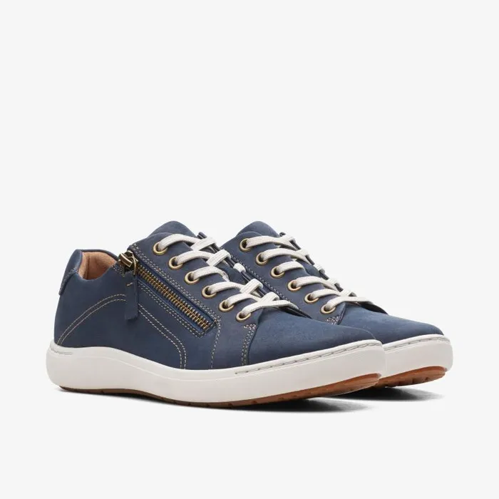 Clarks Sneakers Nalle Lace Navy Nubuck 8211 Women
