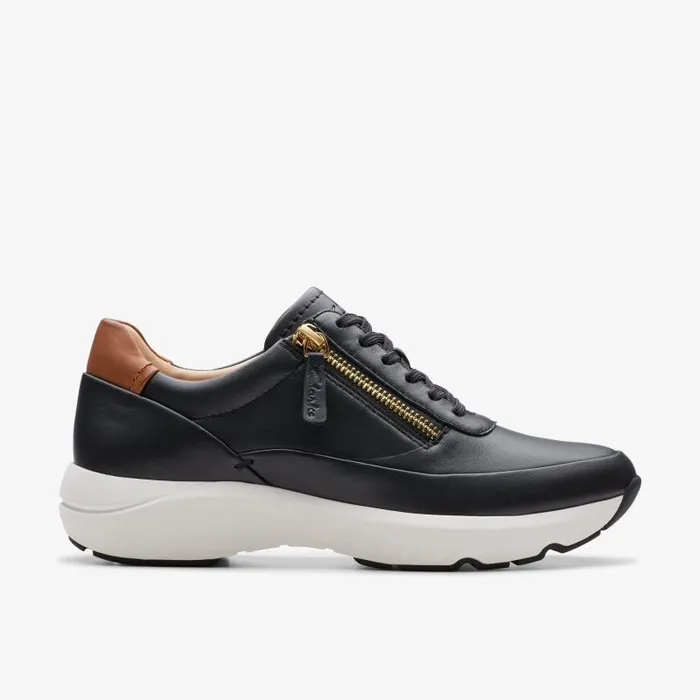 Clarks Sneakers Tivoli Zip Black Leather 8211 Women