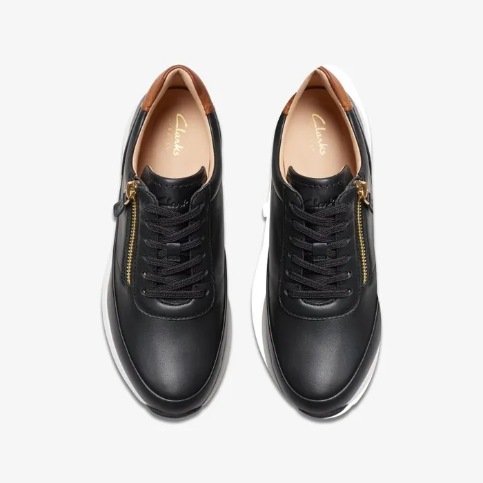 Clarks Sneakers Tivoli Zip Black Leather 8211 Women